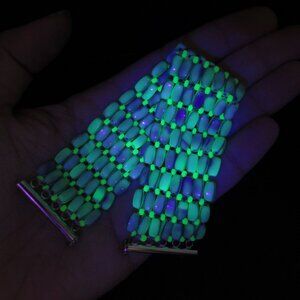 Handwoven grey UG bead bracelet